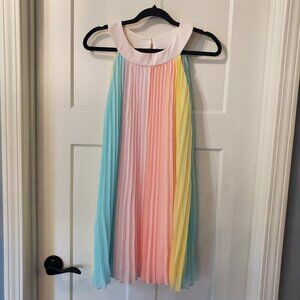 Rare Editions, Girls Pleated  Multi Color Dress Size 16